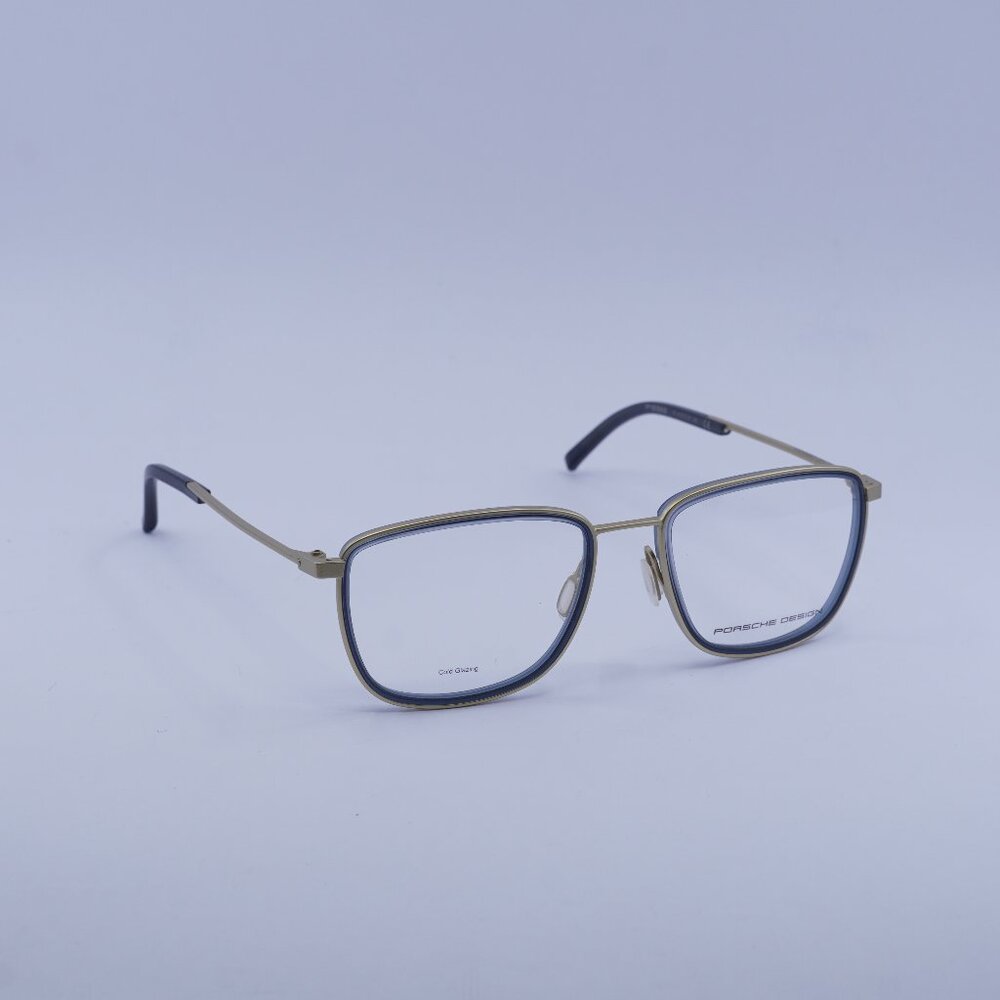 Porsche Design P8365 B Eyeglasses Dark Grey/Gold 53mm Square Frame